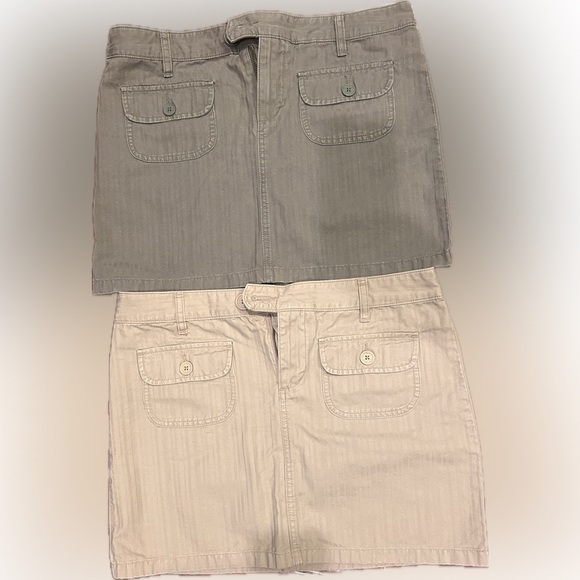 Old Navy woman's size 10 Tan/Olive Cargo chic mini Skirts Y2K sporty/neutral - Picture 3 of 8